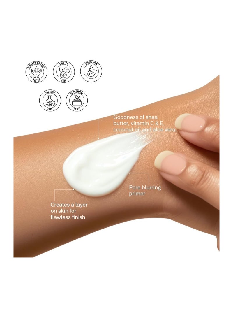 FLiCKA Silk Touch 3 in 1 Moisturizer and Primer for Face | Hydrating, Lightweight, Long-Lasting | Pore Minimizer | Dermatologically Tested | All Skin Types | Makeup Base | 60g | Cruelty-Free - Image 3